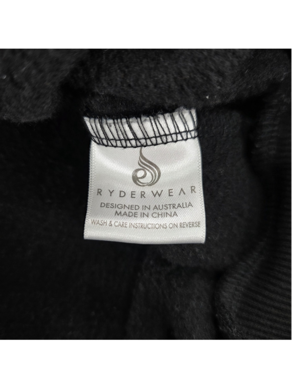 Ryderwear XL Black Crewneck Sweatshirt Fleece Gym Athletic Pullover Logo... - Picture 6 of 11